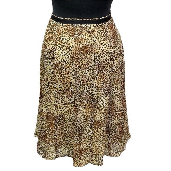 Silk Animal Print Skirt - Picture 3 of 3